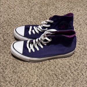 Converse Purple and Pink High-Tops with White Accents